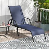 2 Pack Patio Lounge Chair, Outdoor Chaise Lounge with 5 Adjustable Backrest