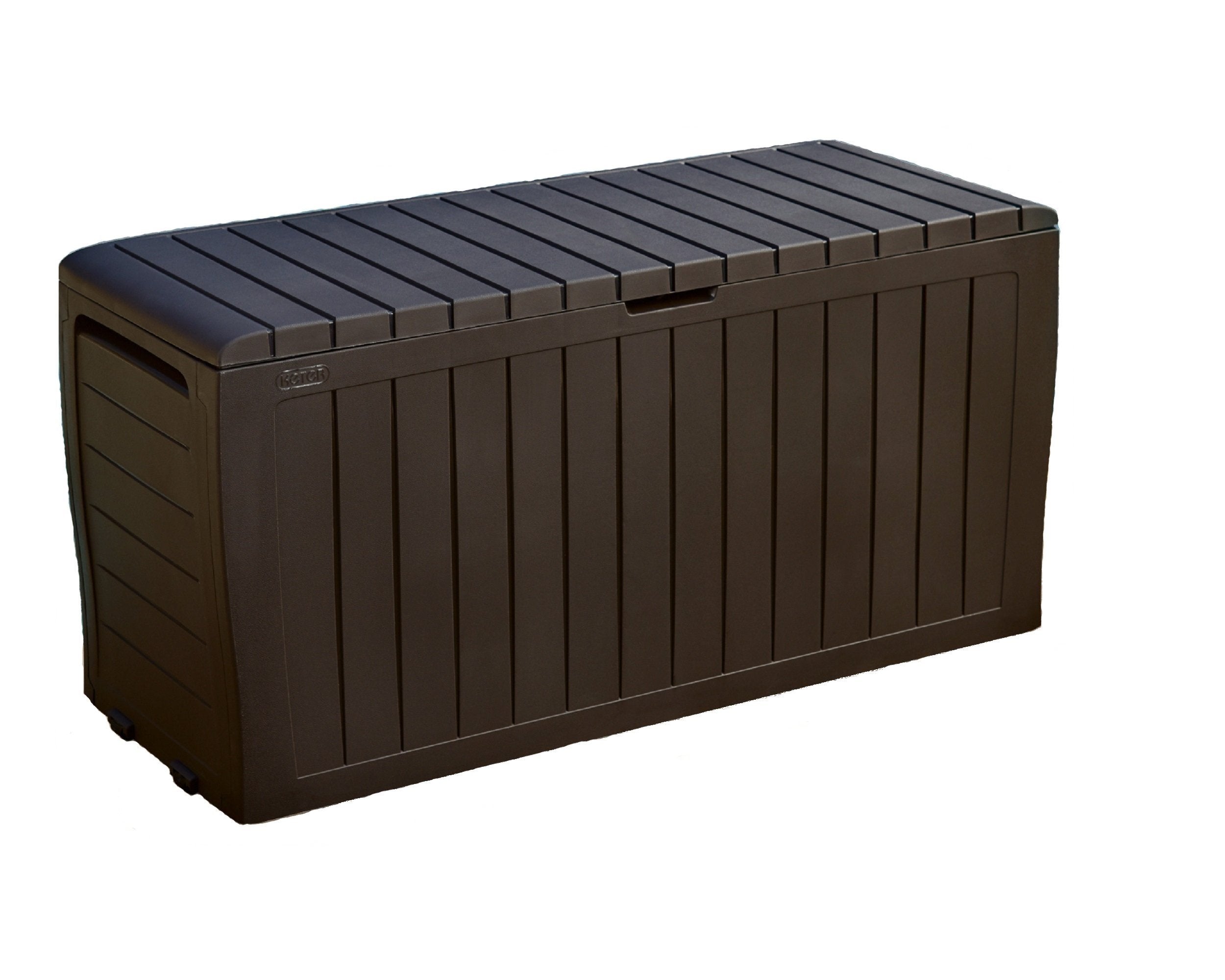 Marvel Plus 71 Gallon Resin Outdoor Storage Box for Patio Storage Box Cushions