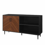 Fehr Modern 2 Door Bookmatch Asymmetrical Console for TVs up to 65 Inches, 58 Inch