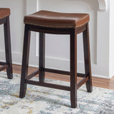 Cognac Backless Counter Stool