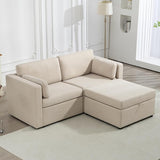 Oversized Modular Sectional Sofa, Convertible L Shaped Couch with Storage Ottoman
