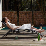 Lounge Chair Set of 2,Adjustable Chaise with Pillow,Lounge Chairs with 4 Adjustable