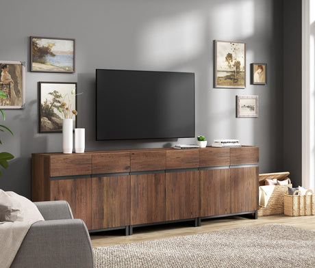 Modern TV Stand for TVs up to 100 inch, 3 in 1 Entertainment Center TV Console