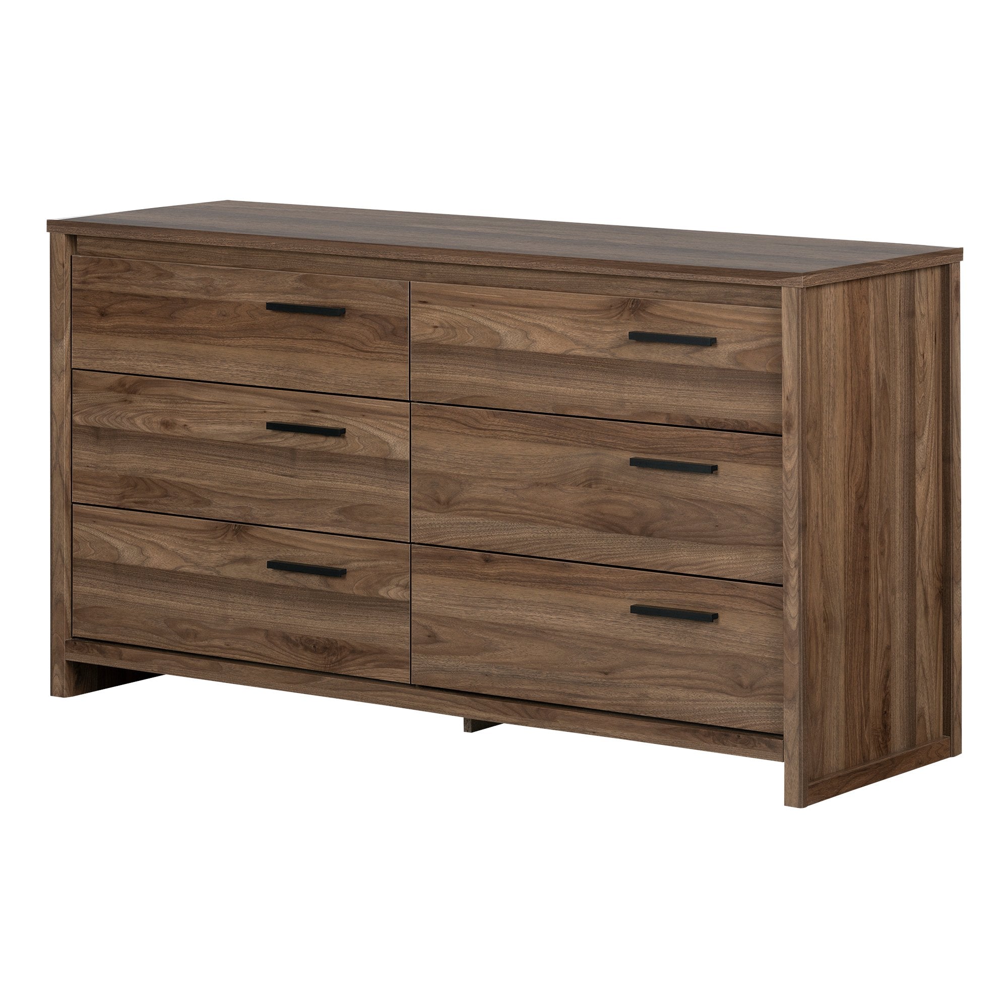Tao 6-Drawer Double Dresser, Natural Walnut