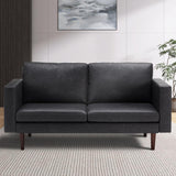 65" Loveseat Sofa, Mid Century Modern Couch with Solid Wooden Frame