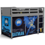 Batman Loft Bed Tent - Curtain Set for Low Twin Loft Bed (Bed Sold Separately)