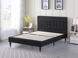 Athena II Premiere Classics Upholstered Linen Cloth Platform Bed II Button Tufted II 43.5"