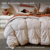 Cotton Comforter King Size, Ultra-Soft Duvet Insert, Luxury Thick Fluffy Bed Comforter,