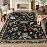 Insect Print Area Rugs 8x10, Non Slip Washable Rugs for Living Room 8x10 Rug, Soft Modern Bedroom Rug 8x10 Under Bed Ultra