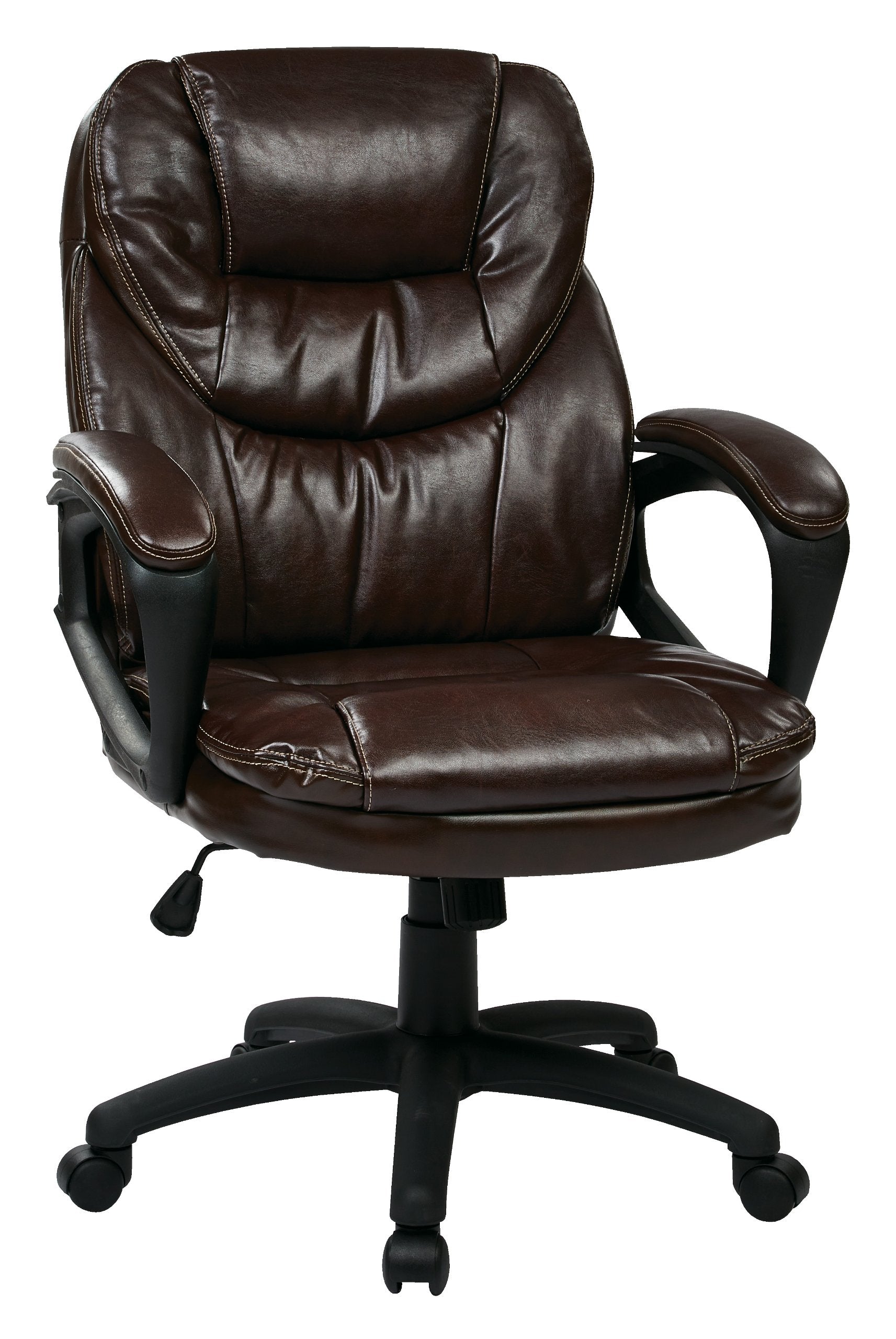 Faux Leather Manager's Office Chair with Lumbar Support