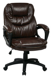 Faux Leather Manager's Office Chair with Lumbar Support