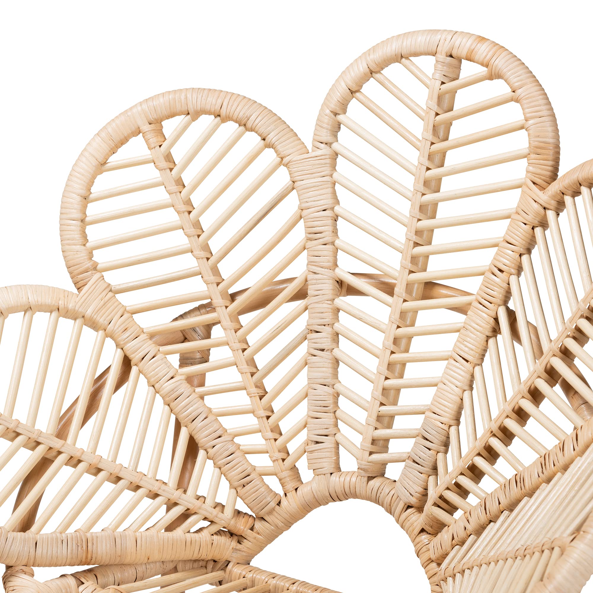 Bianca Natural Rattan Flower Chair, Large