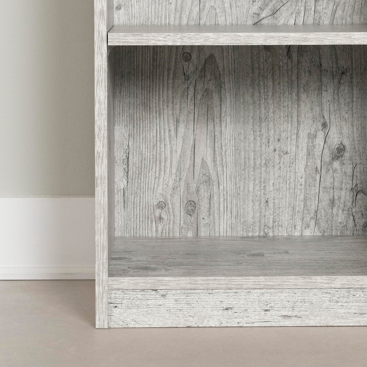 Axess 5-Shelf Narrow Bookcase Seaside Pine, Contemporary