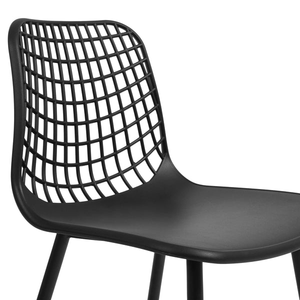 POLY & BARK Marais Chair, Set of 4, Black