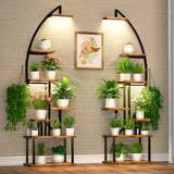 Tall Plant Stand Indoor with Grow Light, 7 Tiered Metal for Plants Multiple