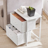 Nightstand with 2 Drawers, End Tables Bedside Furniture Side Table