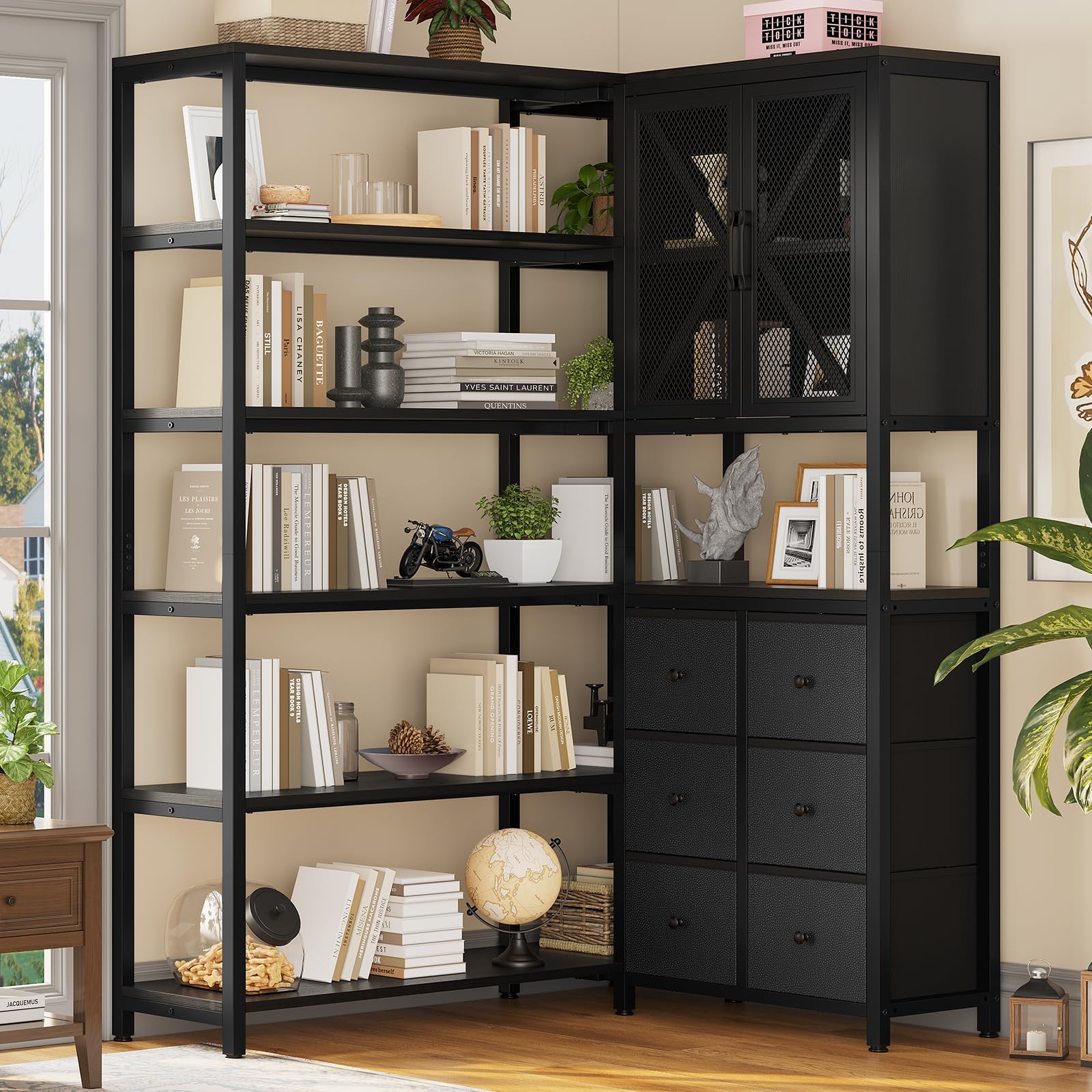 Desktop Bookshelf Countertop Bookcase Home Office Bookshelves Multifunctional