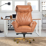 Austin Genuine Leather Office Chair,Upholstered Executive Office Chair Modern Reclining