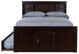 Model 82921K3-22 Full Size Bookcase Bed with Three Drawers and Twin Sized Trundle