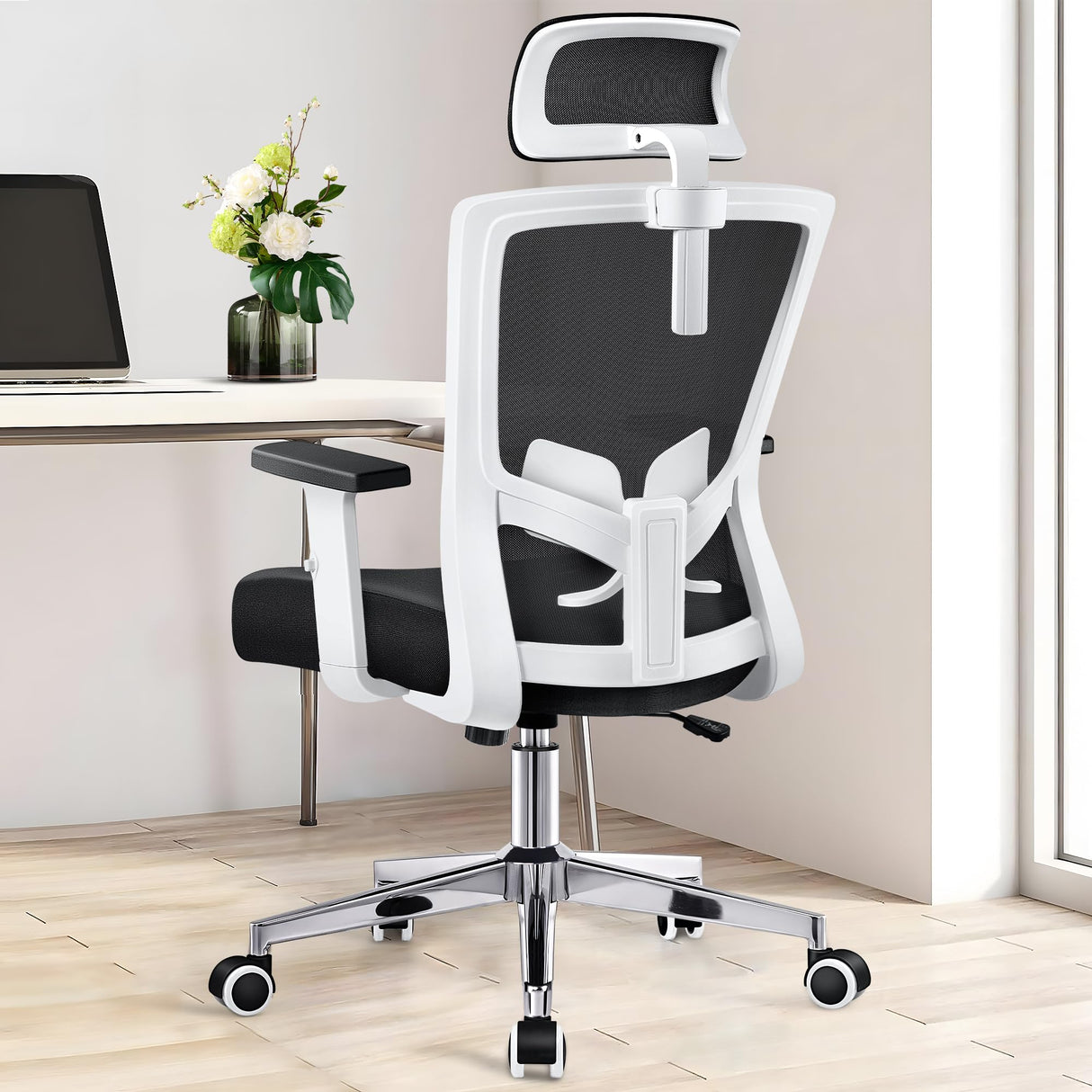 Desk Chair, High Back Swivel Office Chair with Breathable Mesh for Home Office