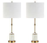 JYL5003A-SET2 Set of 2 Table Lamps Harper 27" Marble/Crystal LED Table Lamp