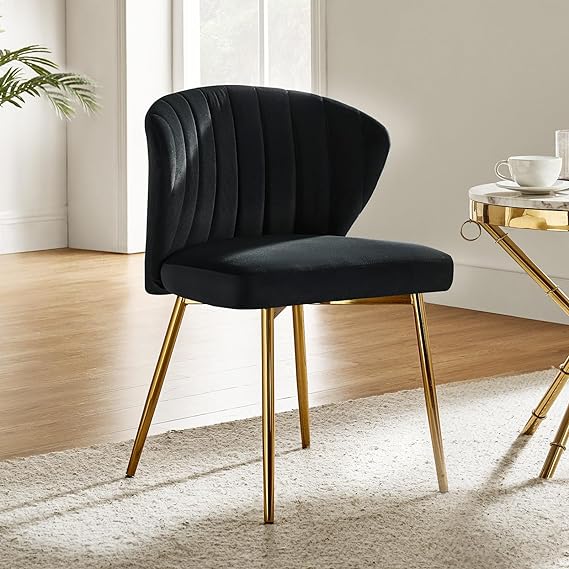 Velvet Dining Chairs, Modern Small Armless Accent Chair