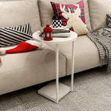 C Shaped End Table,Round C Table,Snack Side Table for Sofa and Bed