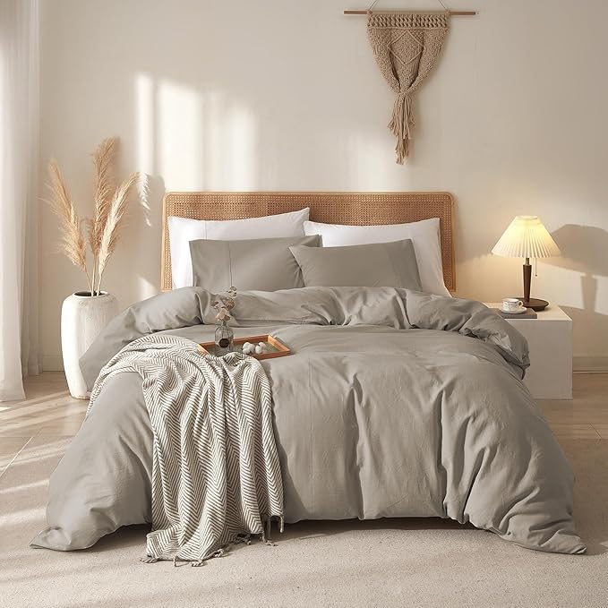 100% Linen Duvet Cover, Pure French Flax Linen Duvet Cover King