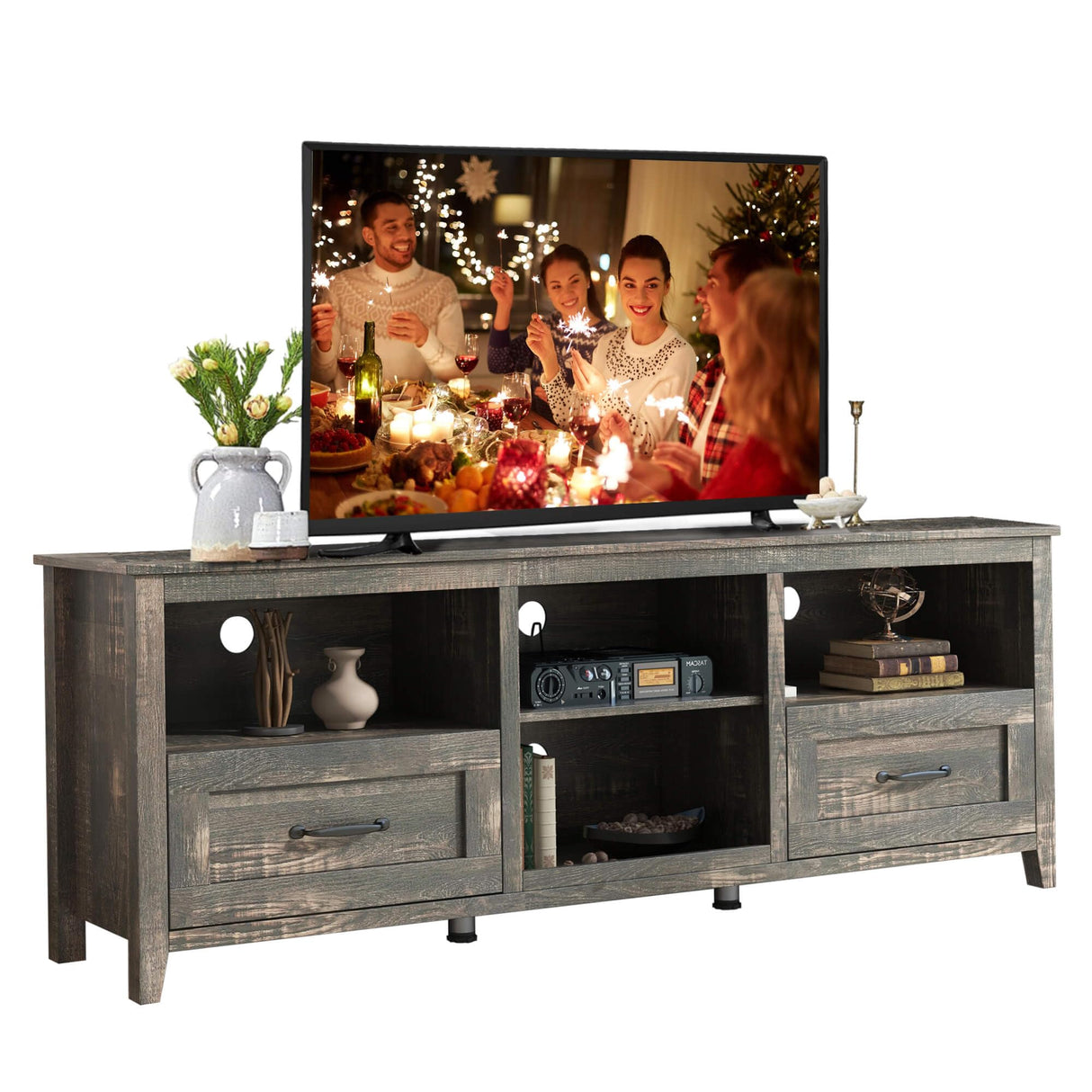 70 inch for TVs Up to 80", Large Entertaiment Center with Drawers for Living Room,