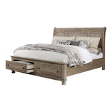 Inside + Out Dery Solid Wood 2-Piece Bedroom Set, King-Size Bed with Footboard