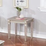 Barent Contemporary Wood 3-Piece Coffee Table Set with Mirrored Legs