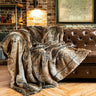 Luxury Faux Fur Throw Blanket, Soft Cozy Mink Fur Blanket for Couch, Sofa, Chair