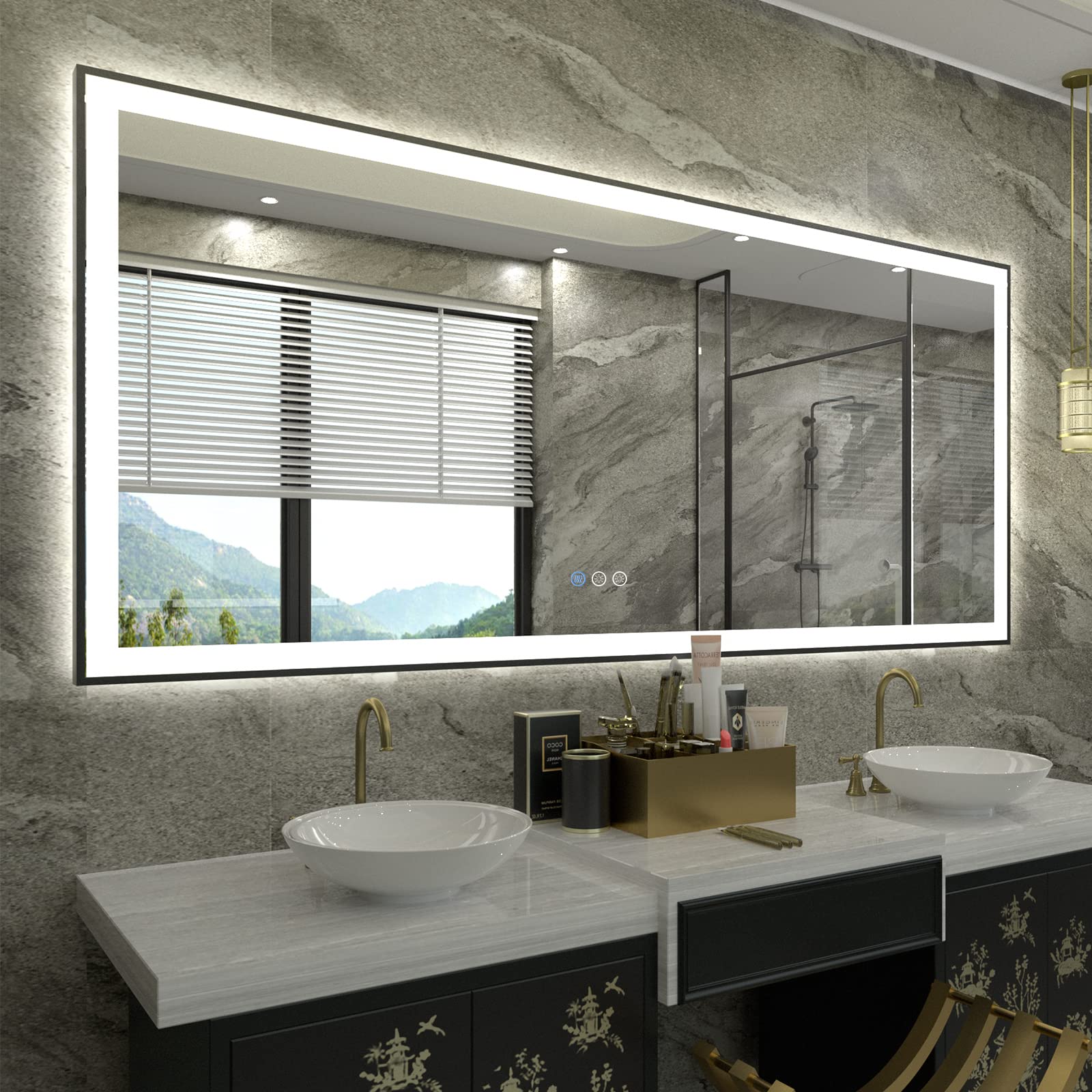 LED Mirror for Bathroom Wall, Big Lighted Vanity Mirrors