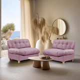 Cloud Separation Sofa, Frosted Velvet Love Seat Sofa with 2 Pillows