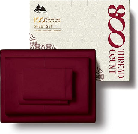 100% Egyptian Cotton Sheets Queen Size - 800 High Thread Count Sheets Queen,