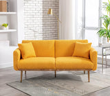 Futon Sofa Bed with 3 Adjustable Positions, Small Sleeper Sofa Loveseat with 2