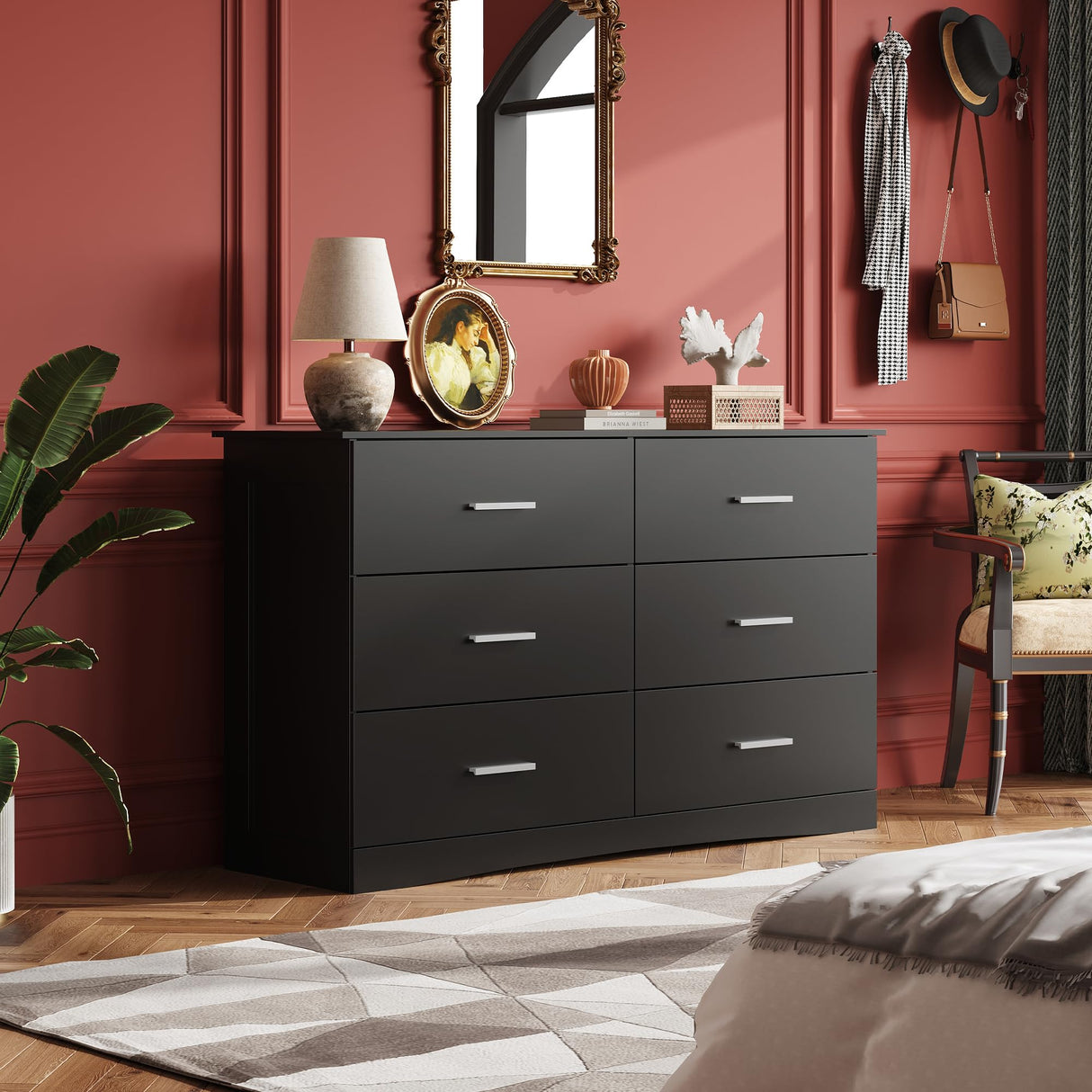Wood Dresser for Bedroom, Wide Chest of Drawers