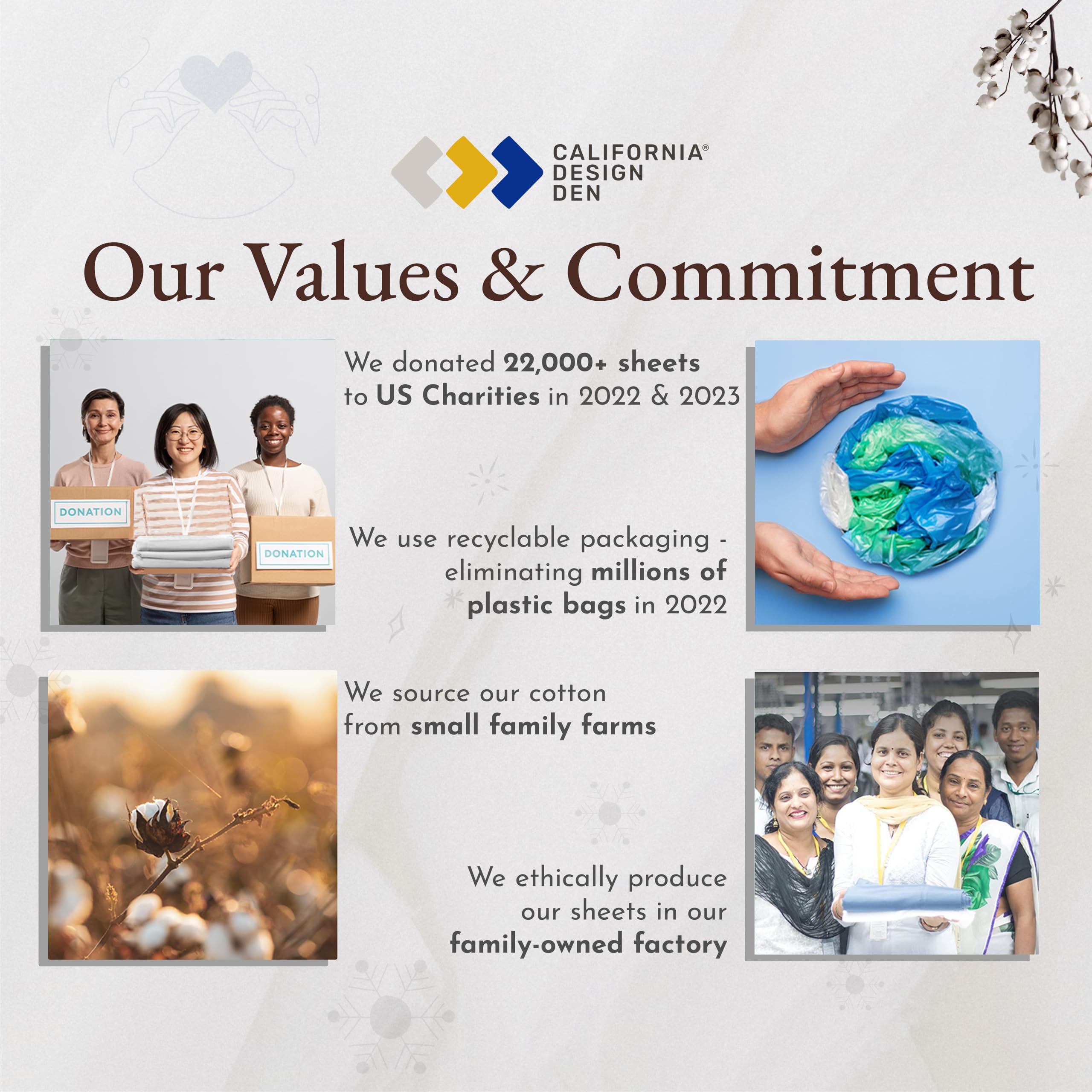 California Design Den 100% Organic Cotton Bed Sheets Twin, Deep Pocket Percale Sheets, GOTS Certified Twin Sheets Set - Soft, Crisp & Cooling Sheets, 3 Piece Twin Bed Sheets, Ivory Sheets