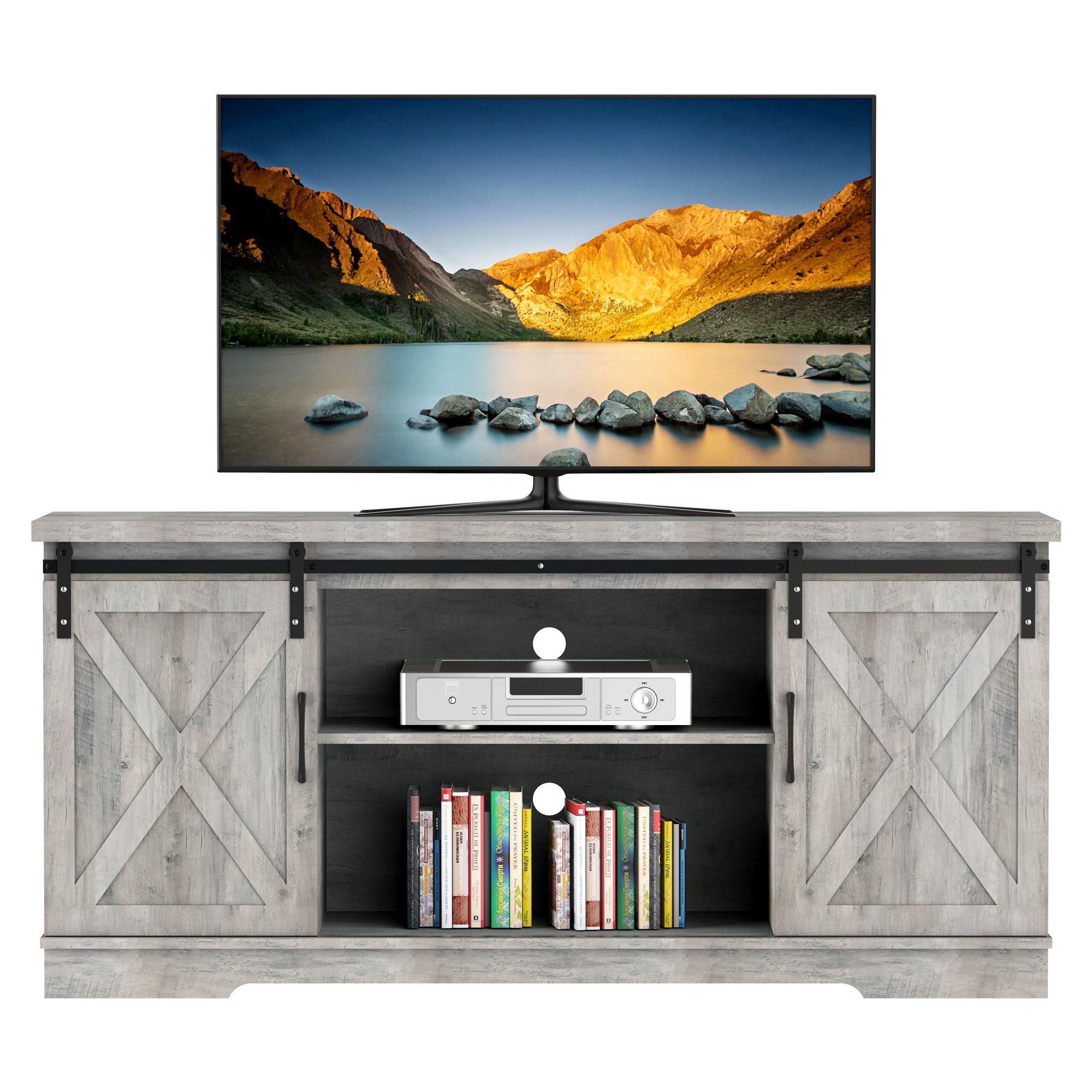 S09012 59 Inch TV Stand, 59"x15.74"x27.55", Brown
