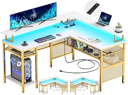 L Shaped Computer Desk, Reversible Corner Desk