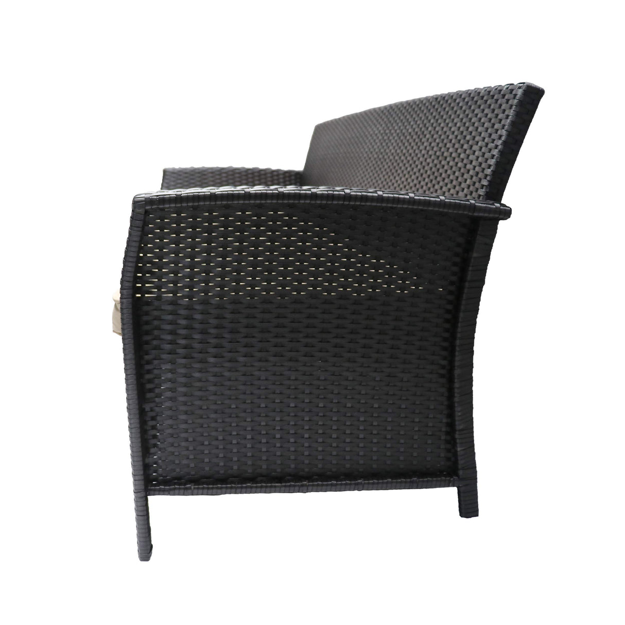 Auguste Outdoor Wicker 3 Seater Sofa, Brown/Tan