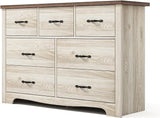 7 Drawers Dresser for Bedroom, Wood Bedroom Dresser Modern Drawer Chest