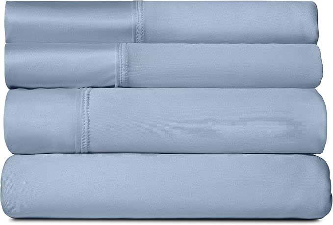 Active Comfort Sheet Set, Comfortable Cooling Sheets with 1 Flat Sheet, 1 Fitted Sheet,