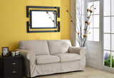 Casual Wall Mirror ,41 Inch Height, 0.75 Inch Length, 29 Inch Width with Gloss Black