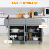 Rolling Kitchen Island with Storage, Portable Kitchen Cart