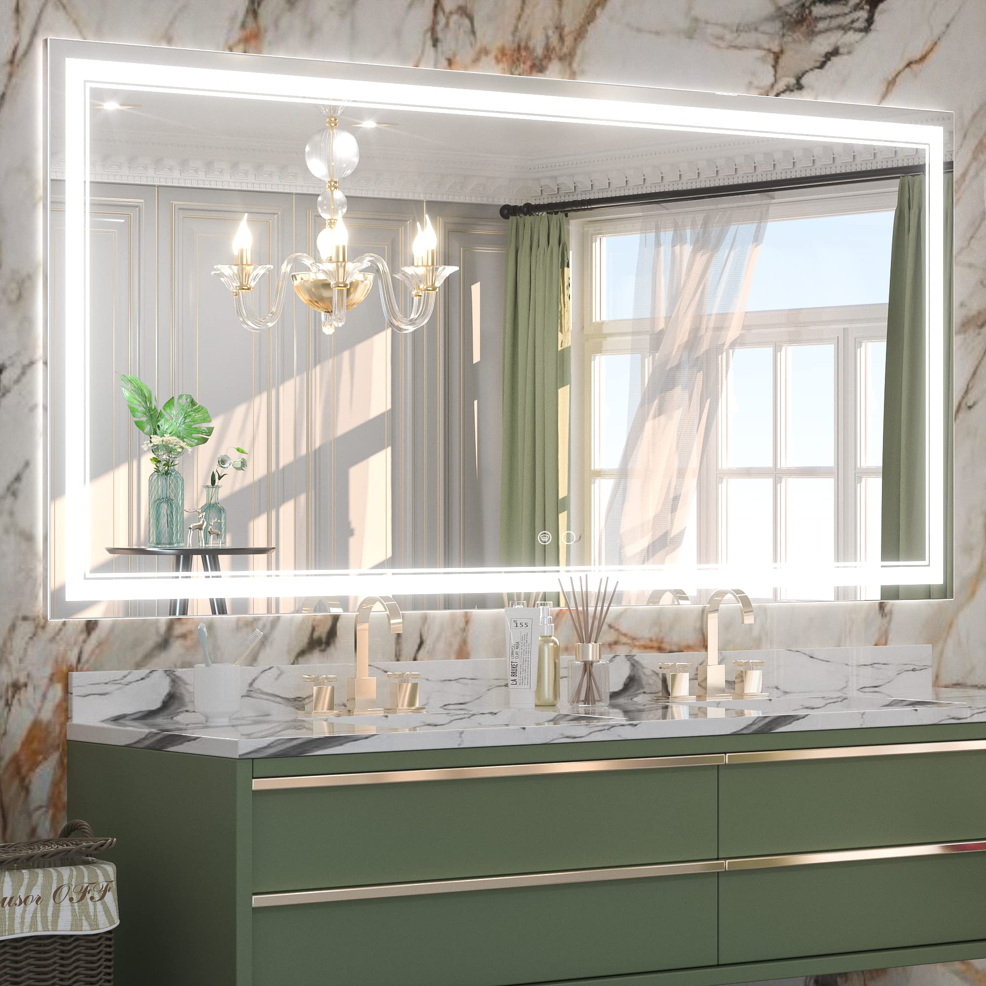 Bathroom Mirror with Lights, Lighted Vanity Mirror