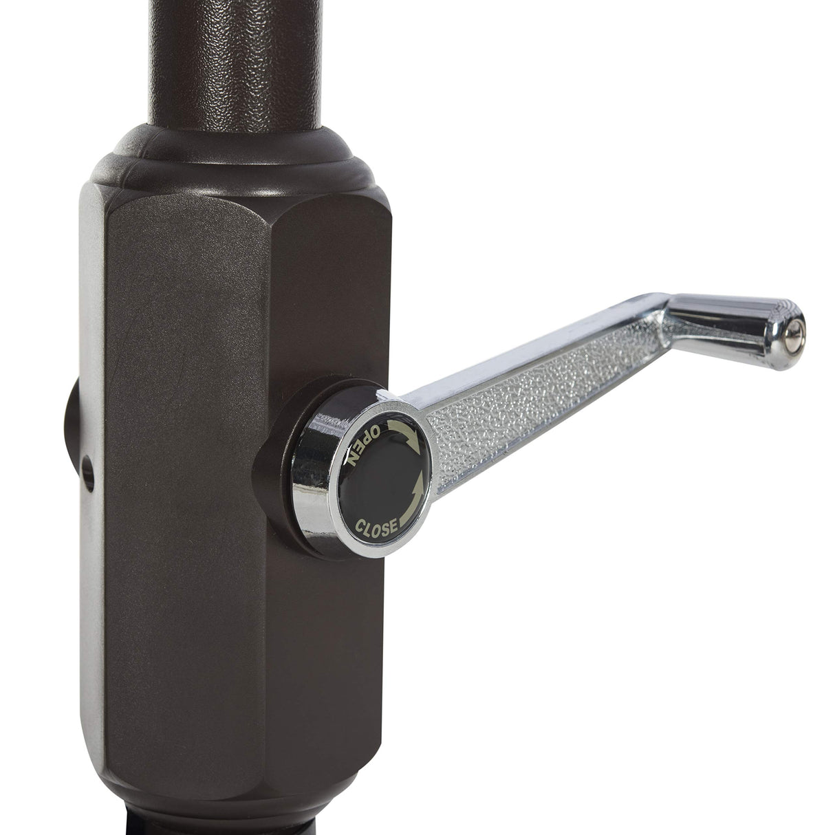 PAT8008A Collection Milan Fringe Navy and White 9Ft Crank Outdoor Push Button