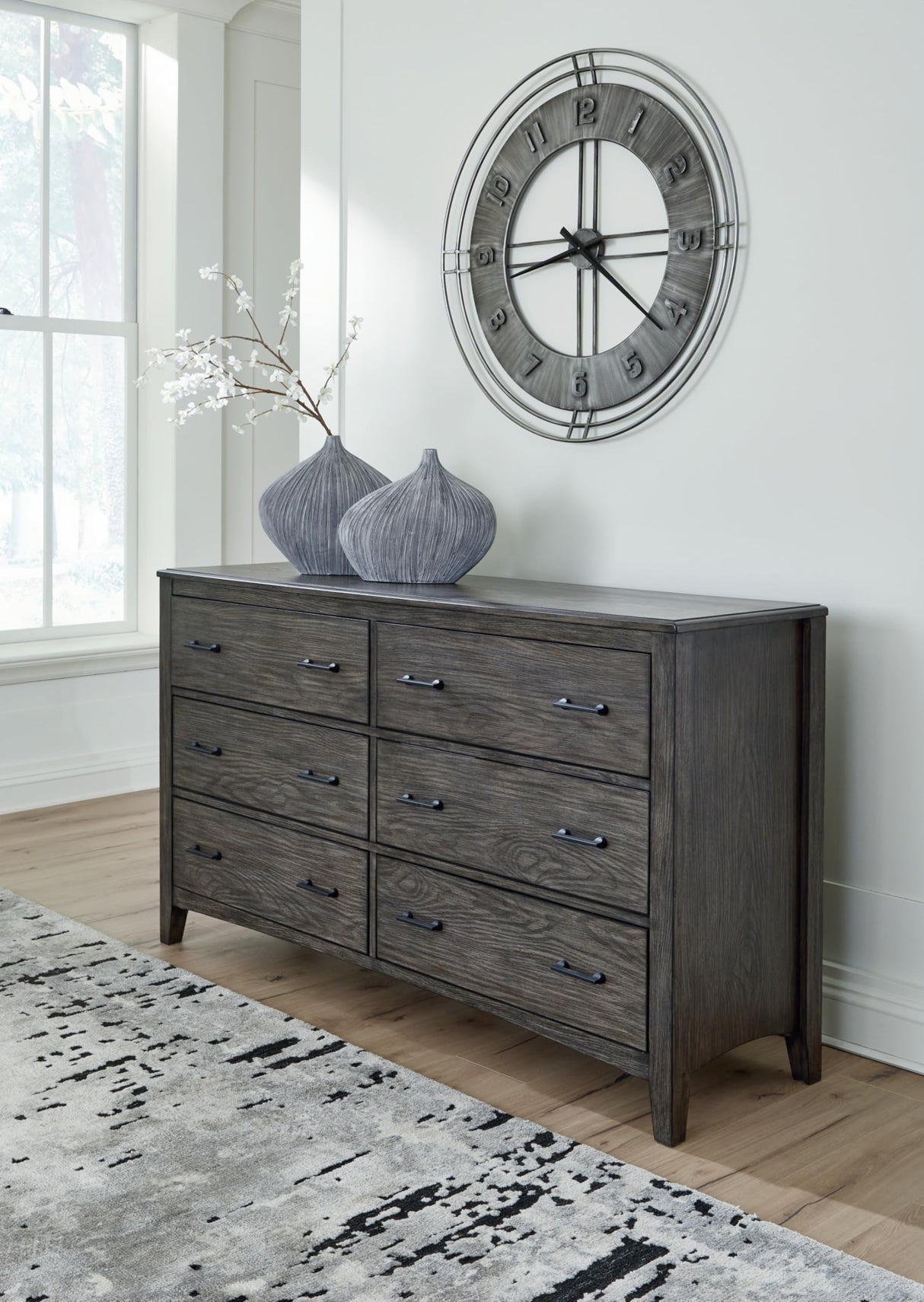 Montillan Casual 6 Drawer Dresser with Safety Stop and Felt-lined Top Drawer