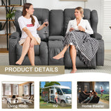 RV Loveseat Recliner | Manual Reclining Loveseat Sofa | Wall Hugger Recliners RV Couch