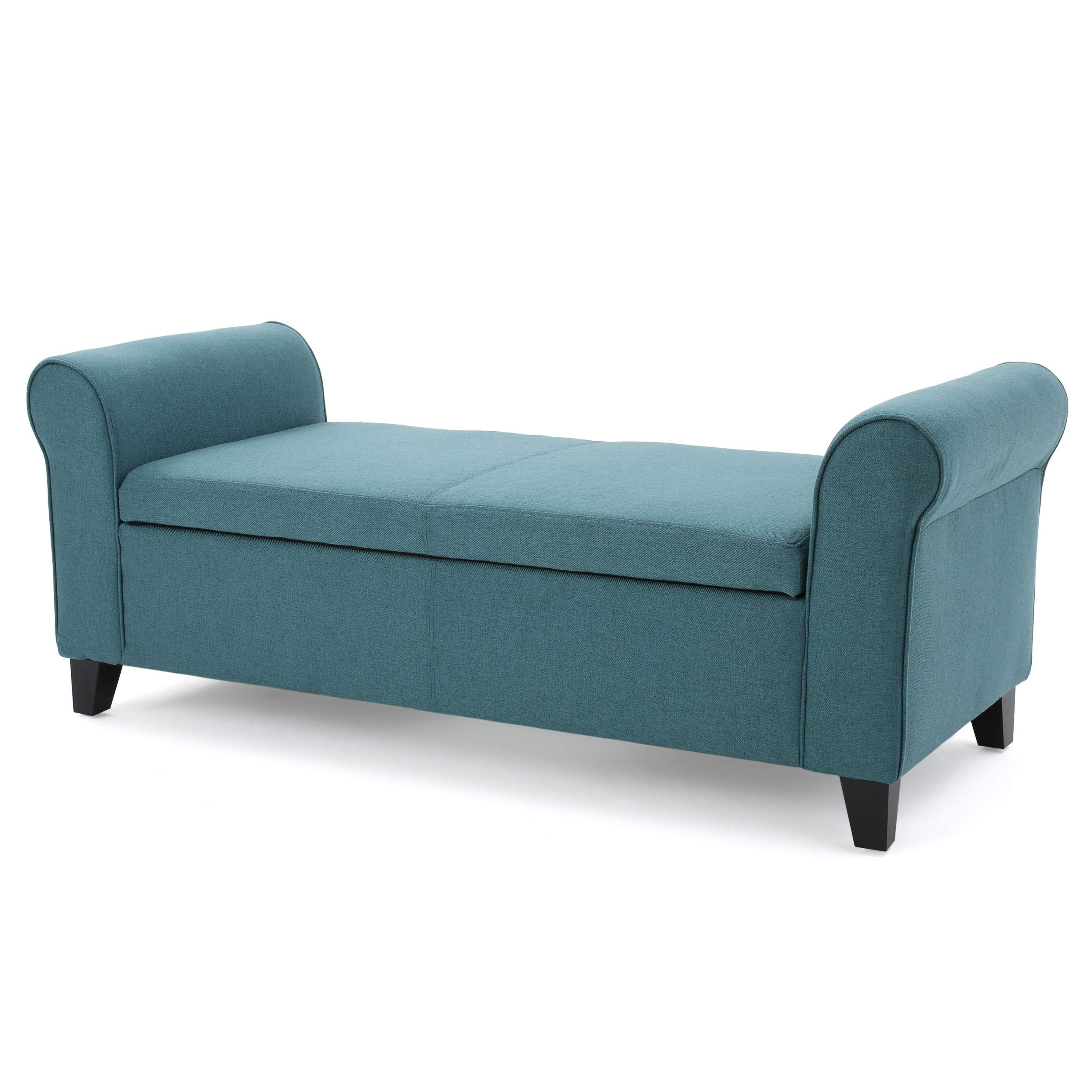 Hayes Armed Fabric Storage Bench